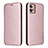 Coque Portefeuille Livre Cuir Etui Clapet L02Z pour Motorola Moto G32 Or Rose