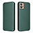 Coque Portefeuille Livre Cuir Etui Clapet L02Z pour Motorola Moto G32 Vert