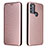 Coque Portefeuille Livre Cuir Etui Clapet L02Z pour Motorola Moto G50 Or Rose