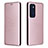 Coque Portefeuille Livre Cuir Etui Clapet L02Z pour Motorola Moto G60s Or Rose