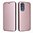 Coque Portefeuille Livre Cuir Etui Clapet L02Z pour Motorola Moto G62 5G Or Rose