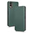 Coque Portefeuille Livre Cuir Etui Clapet L02Z pour Nokia C210 Vert