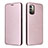 Coque Portefeuille Livre Cuir Etui Clapet L02Z pour Nokia G11 Or Rose