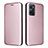 Coque Portefeuille Livre Cuir Etui Clapet L02Z pour Oppo A96 4G Or Rose