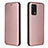 Coque Portefeuille Livre Cuir Etui Clapet L02Z pour Oppo F19s Or Rose