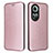 Coque Portefeuille Livre Cuir Etui Clapet L02Z pour Oppo Reno11 5G Or Rose