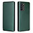 Coque Portefeuille Livre Cuir Etui Clapet L02Z pour Oppo Reno6 Pro 5G India Vert