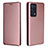 Coque Portefeuille Livre Cuir Etui Clapet L02Z pour Oppo Reno6 Pro 5G Or Rose