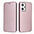 Coque Portefeuille Livre Cuir Etui Clapet L02Z pour Oppo Reno7 A Or Rose