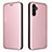 Coque Portefeuille Livre Cuir Etui Clapet L02Z pour Samsung Galaxy A04s Or Rose