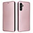 Coque Portefeuille Livre Cuir Etui Clapet L02Z pour Samsung Galaxy A14 4G Or Rose