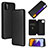 Coque Portefeuille Livre Cuir Etui Clapet L02Z pour Samsung Galaxy A22 5G Noir