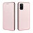 Coque Portefeuille Livre Cuir Etui Clapet L02Z pour Samsung Galaxy A41 Or Rose