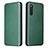 Coque Portefeuille Livre Cuir Etui Clapet L02Z pour Samsung Galaxy A41 SC-41A Vert