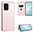 Coque Portefeuille Livre Cuir Etui Clapet L02Z pour Samsung Galaxy A91 Or Rose