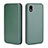 Coque Portefeuille Livre Cuir Etui Clapet L02Z pour Samsung Galaxy M01 Core Vert