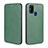 Coque Portefeuille Livre Cuir Etui Clapet L02Z pour Samsung Galaxy M31 Vert