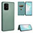 Coque Portefeuille Livre Cuir Etui Clapet L02Z pour Samsung Galaxy M80S Vert