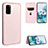 Coque Portefeuille Livre Cuir Etui Clapet L02Z pour Samsung Galaxy S20 FE (2022) 5G Or Rose