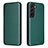 Coque Portefeuille Livre Cuir Etui Clapet L02Z pour Samsung Galaxy S21 5G Vert