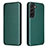 Coque Portefeuille Livre Cuir Etui Clapet L02Z pour Samsung Galaxy S21 FE 5G Vert
