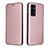 Coque Portefeuille Livre Cuir Etui Clapet L02Z pour Vivo V23e 5G Or Rose