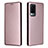 Coque Portefeuille Livre Cuir Etui Clapet L02Z pour Vivo X60 Pro 5G Or Rose