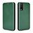 Coque Portefeuille Livre Cuir Etui Clapet L02Z pour Vivo Y11s Vert