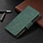 Coque Portefeuille Livre Cuir Etui Clapet L03 pour Apple iPhone 14 Pro Vert Petit