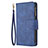 Coque Portefeuille Livre Cuir Etui Clapet L03 pour Apple iPhone 15 Pro Bleu Petit