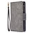 Coque Portefeuille Livre Cuir Etui Clapet L03 pour Apple iPhone 15 Pro Gris Fonce Petit