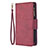 Coque Portefeuille Livre Cuir Etui Clapet L03 pour Apple iPhone 15 Pro Vin Rouge Petit