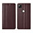 Coque Portefeuille Livre Cuir Etui Clapet L03 pour Google Pixel 4a Marron