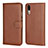 Coque Portefeuille Livre Cuir Etui Clapet L03 pour Huawei P20 Marron