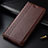 Coque Portefeuille Livre Cuir Etui Clapet L03 pour LG G8 ThinQ Marron