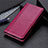Coque Portefeuille Livre Cuir Etui Clapet L03 pour OnePlus 8T 5G Vin Rouge
