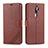 Coque Portefeuille Livre Cuir Etui Clapet L03 pour Oppo A11 Marron