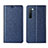 Coque Portefeuille Livre Cuir Etui Clapet L03 pour Oppo F15 Bleu