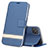 Coque Portefeuille Livre Cuir Etui Clapet L03 pour Oppo Reno4 Z 5G Bleu