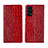 Coque Portefeuille Livre Cuir Etui Clapet L03 pour Oppo Reno5 5G Rouge