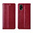 Coque Portefeuille Livre Cuir Etui Clapet L03 pour Realme V15 5G Vin Rouge