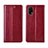Coque Portefeuille Livre Cuir Etui Clapet L03 pour Realme X7 5G Vin Rouge