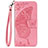 Coque Portefeuille Livre Cuir Etui Clapet L03 pour Samsung Galaxy A51 5G Rose
