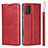 Coque Portefeuille Livre Cuir Etui Clapet L03 pour Samsung Galaxy M40S Rouge