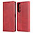 Coque Portefeuille Livre Cuir Etui Clapet L03 pour Sony Xperia 1 II Rouge