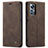 Coque Portefeuille Livre Cuir Etui Clapet L03 pour Xiaomi Mi 12 5G Marron