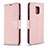 Coque Portefeuille Livre Cuir Etui Clapet L03 pour Xiaomi Poco M2 Pro Or Rose