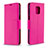 Coque Portefeuille Livre Cuir Etui Clapet L03 pour Xiaomi Poco M2 Pro Rose Rouge