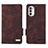 Coque Portefeuille Livre Cuir Etui Clapet L03Z pour Motorola Moto G52j 5G Marron