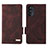 Coque Portefeuille Livre Cuir Etui Clapet L03Z pour Motorola Moto G71s 5G Marron